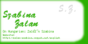 szabina zalan business card